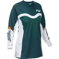 Fly Racing Jersey 2026 F-16 Teal/White/Gold Womens 
