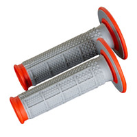 Renthal Grey/Orange Dual Compound Half Waffle MX Tapered Grips