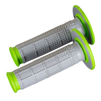 Renthal Grey/Green Dual Compound Half Waffle MX Tapered Grips