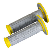Renthal Grey/Yellow Dual Compound Half Waffle MX Tapered Grips