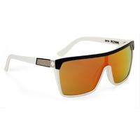 Spy Sunglasses Flynn Black/White - Grey w/ Red Spectra