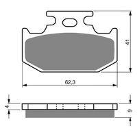 Goldfren Rear Brake Pads for Yamaha TT250 1993 (K5 X2)