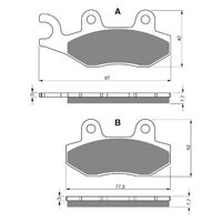 Goldfren Front Brake Pads for Husqvarna TE610 1992-1995 (K5 X2)