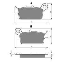 Goldfren Rear Brake Pads for Kawasaki KX250 1995-2008 (K5 X2)