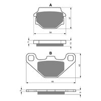 Goldfren Rear Brake Pads for CF Moto U800 EPS 2018-2019 (K5 X2) GF005K5