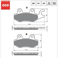 Goldfren Rear Brake Pads for Cagiva Gran Canyon 1998-2000 (GP5 X2)