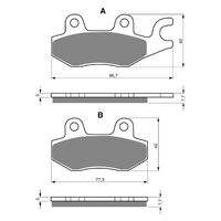 Goldfren Front Left Brake Pads for Yamaha YXR700FA RHINO 2008-2013 (K5 X2)