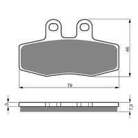 Goldfren Rear Brake Pads for Moto Guzzi V9 BOBBER 2017-2020 (S3 X2)