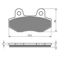 Goldfren Rear Brake Pads for Hyosung GV650 2006-2014 (S3 X2)