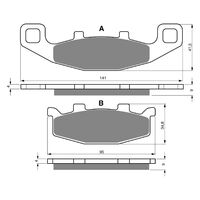 Goldfren Front Brake Pads for Kawasaki ZR550 ZEPHYR 1991-1998 (S3 X2)