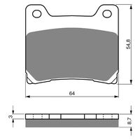 Goldfren Rear Brake Pads for Yamaha FZR750R (OW1) 1989-1993 (S3 X2)