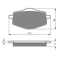 Goldfren Front Brake Pads for Yamaha XT225 SEROW 2001-2007 (S3 X2)