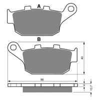 Goldfren Rear Brake Pads for Honda RS250R 1990-1992 (S3 X2)