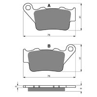 Goldfren Rear Brake Pads for Ducati 1000 GT SPORT CLASSIC 2006-2009 (S3 X2)