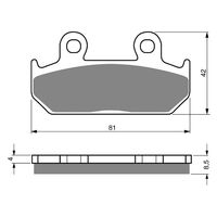 Goldfren Rear Brake Pads for Honda VFR400 NC21 1986 (S3 X2)