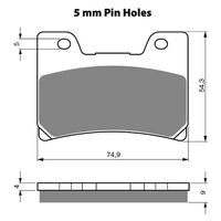 Goldfren Front Brake Pads for Yamaha FZR1000 1989-1990 (S3 X2)
