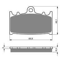 Goldfren Front Brake Pads for Suzuki SG350 Goose 1992-1999 (S3 X2)