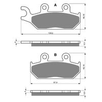 Goldfren Front Right Brake Pads Yamaha YXE850 WOLV X2 R SPEC 2018-2020 (K5 X2)