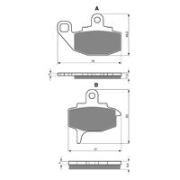 Goldfren Front Brake Pads for Kawasaki KX125 1987-1988 (K5 X2)