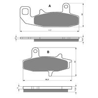 Goldfren Front Brake Pads for Suzuki DR650RE 1994-1995 (K5 X2)
