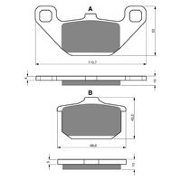 Goldfren Front Brake Pads for Kawasaki ZL1000 1988 (S3 X2)