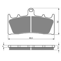 Goldfren Front Brake Pads for Kawasaki ZRX1200S 2001-2005 (S3 X2)