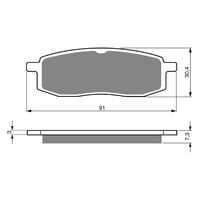 Goldfren Front Brake Pads for Yamaha TT350 1986-1998 (K5 X2)