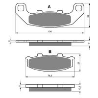 Goldfren Rear Brake Pads for Suzuki RGV250 1991-1999 (S3 X2)
