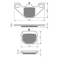 Goldfren Front Brake Pads for Hyosung SF100 RALLY 2005 (K5 X2)