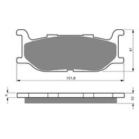 Goldfren Front Brake Pads for Yamaha SR400 2013-2019 (S3 X2)