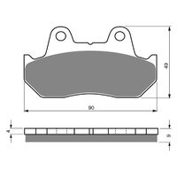 Goldfren Rear Brake Pads for Honda CX500E 1982 (S3 X2)