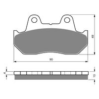 Goldfren Rear Brake Pads for Honda CB750FD 1982 (S3 X2)