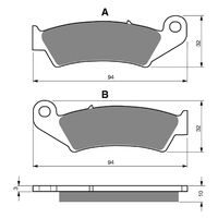 Goldfren Rear Brake Pads for Honda NSR250 MC28 1994-1999 (S3 X2)