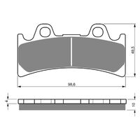 Goldfren Front Brake Pads for Yamaha YZF750R 1993-1998 (S3 X2)