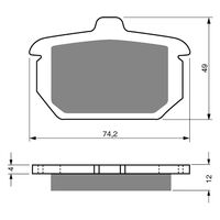 Goldfren Rear Brake Pads for Harley XLH 883 SPORTSTER 1985-1986 (S3 X2)
