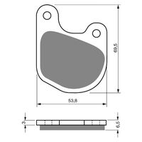 Goldfren Front Brake Pads for Harley FXE 1200 1974-1980 (S3 X2)