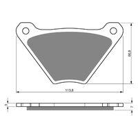 Goldfren Front Brake Pads for Harley FLH 1200 ANNI 1978 (S3 X2)
