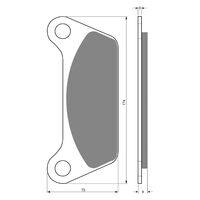 Goldfren Rear Brake Pads for Harley FLT 1340 TOUR GLIDE 1979-1984 (S3 X2)