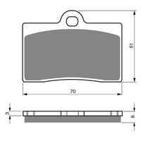 Goldfren Front Brake Pads for Laverda 750S SPORTS 1998-2000 (S3 X2)