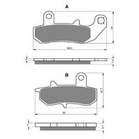 Goldfren Rear Brake Pads for Suzuki DR650S 1990-1995 (S3 X2)