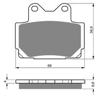 Goldfren Front Brake Pads for Yamaha SRX600 1985-1987 (S3 X2)