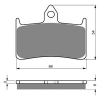 Goldfren Front Brake Pads for Honda VTR1000F FIRESTORM 1997-2007 (S3 X2)