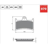 Goldfren Front Brake Pads for Yamaha YZF R1M 2015-2021 (GP5 X2)