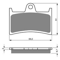 Goldfren Front Brake Pads for Yamaha FZR400 RR 1991-1992 (S3 X2)