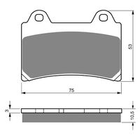 Goldfren Front Brake Pads for Yamaha FJ1200 1988-1996 (S3 X2)