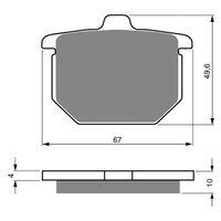Goldfren Rear Brake Pads for Honda CB750F SUPER SPORT 1977-1978 (S3 X2)