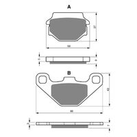 Goldfren Rear Brake Pads for E-TON VTX 300 VORTEX 2006-2011 (S3 X2)