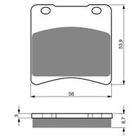 Goldfren Front Brake Pads for Suzuki VS1400 INTRUDER 1997-2004 (S3 X2)