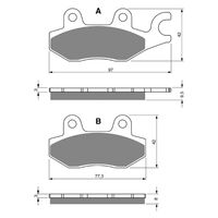 Goldfren Rear Brake Pads for Cagiva Gran Canyon 1998-2000 (S3 X2) GF088S3