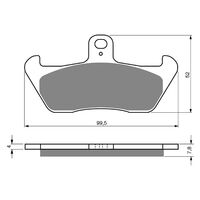 Goldfren Front Brake Pads for Cagiva 600 W16 DUAL SPORTS 1995-1997 (S3 X2)